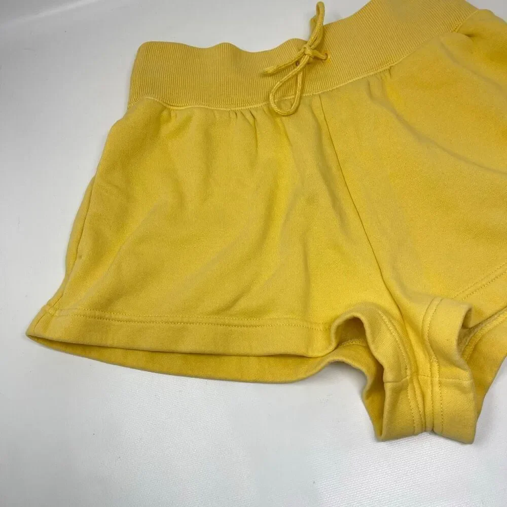 Nike Phoenix Fleece High Rise Shorts FD1409-795 Yellow Gold Women’s Size Medium
